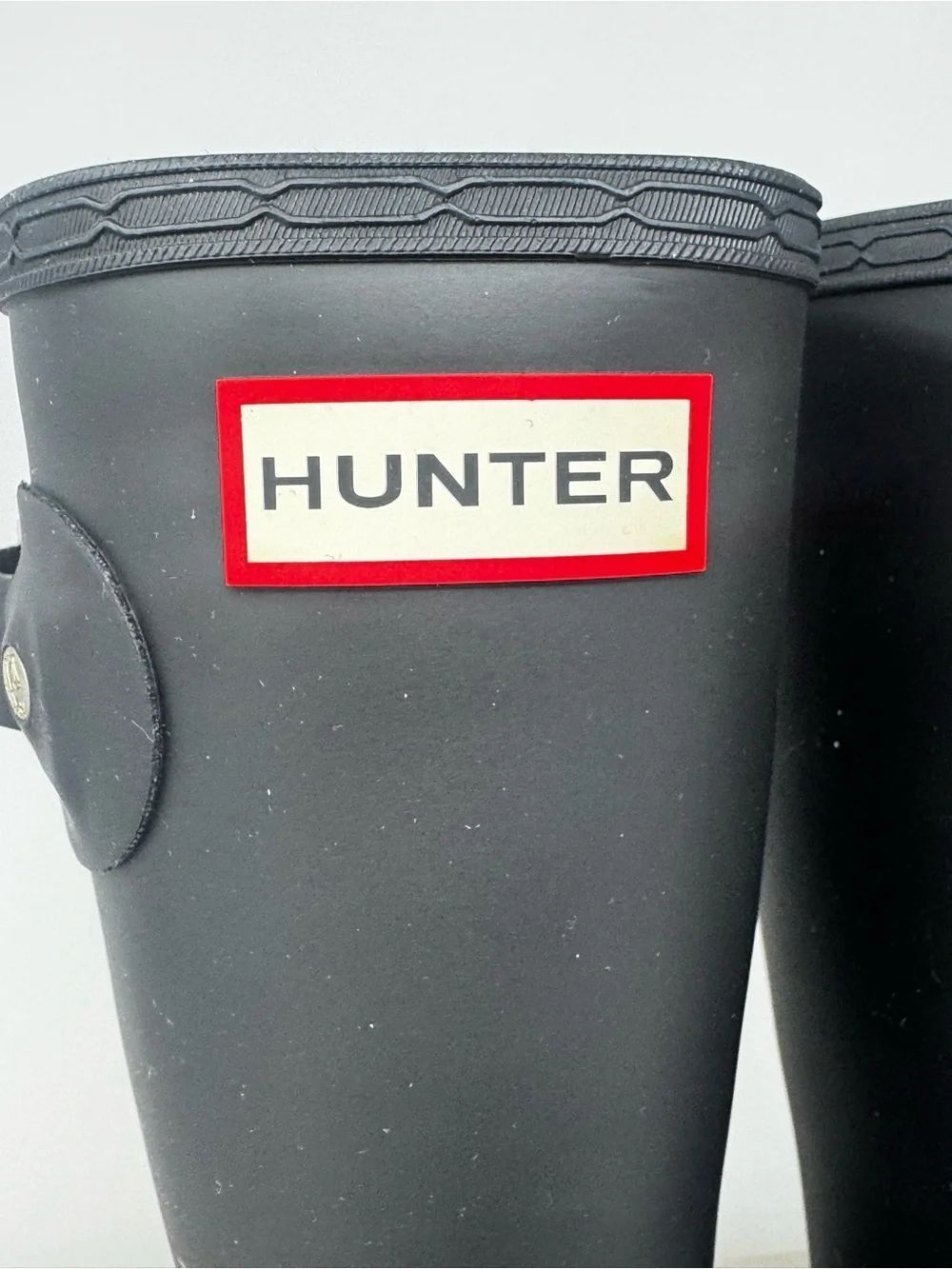 HUNTER | NEW Original Short Black Mid-Calf Waterproof Rain Boots Women’s Size 8 - Picture 4 of 13